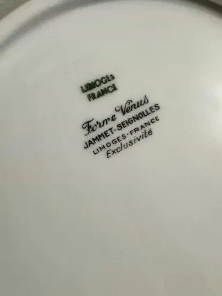 2 Platos Limoges France Porcelana
