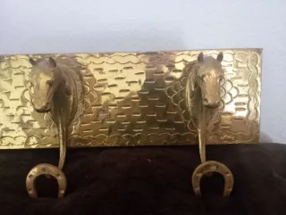 Perchero Bronce Caballo Herradura Vintage