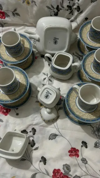 Juego de té Churchill englesa vintage porcelana