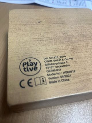 Reloj de madera para aprender la hora