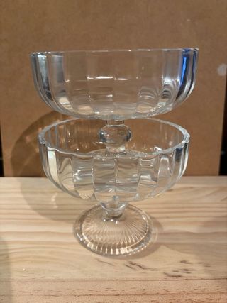 2 Copas Helado Vintage Cristal