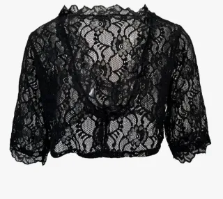 Top encaje negro talla única