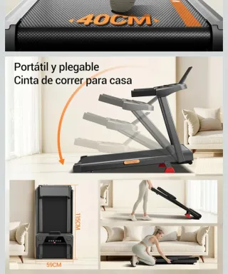 Cinta de correr plegable