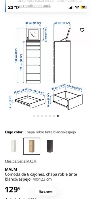 Cajonera Malm Ikea