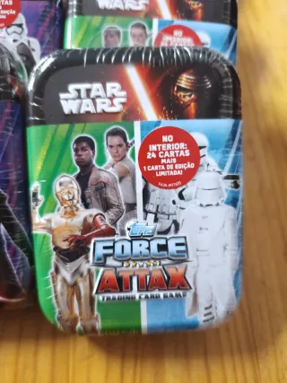 12 latas Star Wars con 25 cartas c/u ed Portugal
