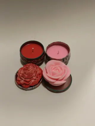 Velas artesanales en vaso de cristal