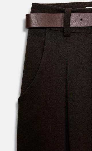 Pantalón Zara Pinzas Marrón Nuevo
