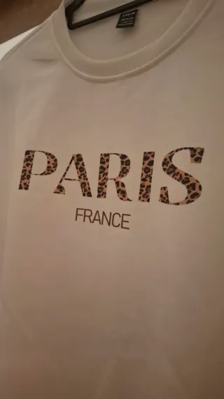 Sudadera blanca PARIS FRANCE
