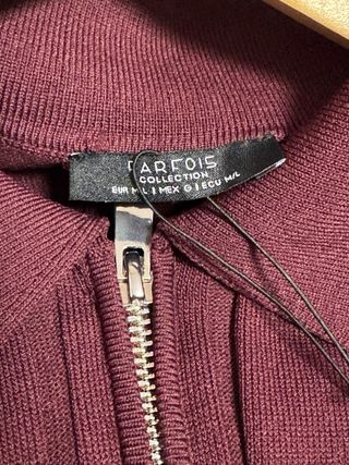 Vestido largo de punto morado