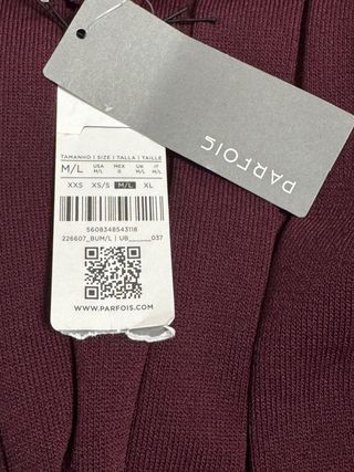 Vestido largo de punto morado