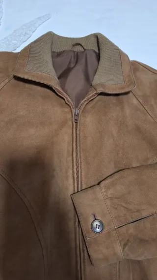 Chaqueta de ante marrón