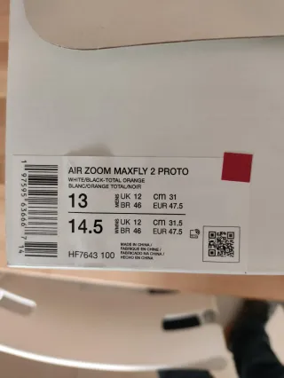 Zapatillas atletismo clavos Nike Maxfly 2 Proto 47