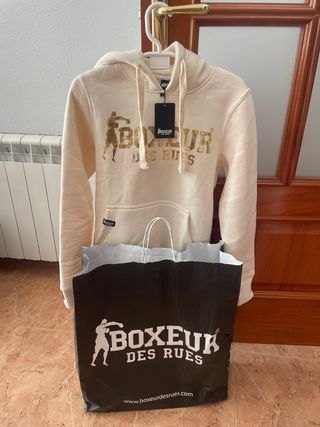 Sudadera BOXEUR DES RUES Beige y Dorada