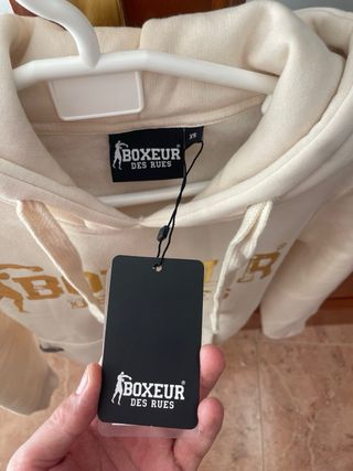 Sudadera BOXEUR DES RUES Beige y Dorada