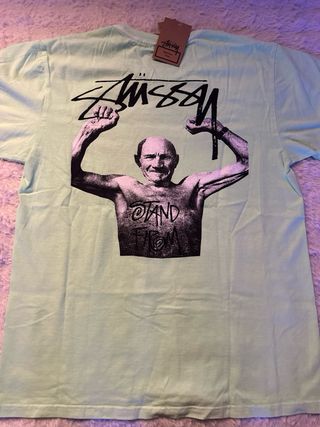 T-shirt Stussy Homem Músculo Verde Tamanho M