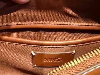 Bolso Mango Marrón Tachuelas. Nuevo