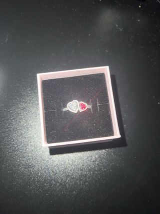 Anello Pandora Cuori Rosso e Bianco