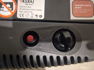 Estufa de Gas Catalítica Negra