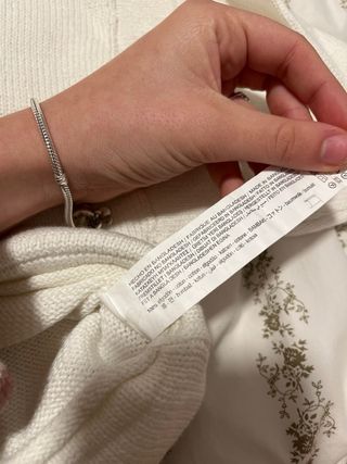 Jersey Stradivarius blanco cremallera