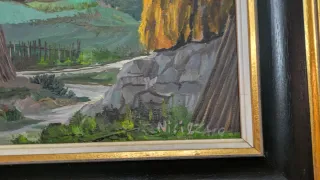 Cuadro paisaje pintado