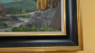 Cuadro paisaje pintado