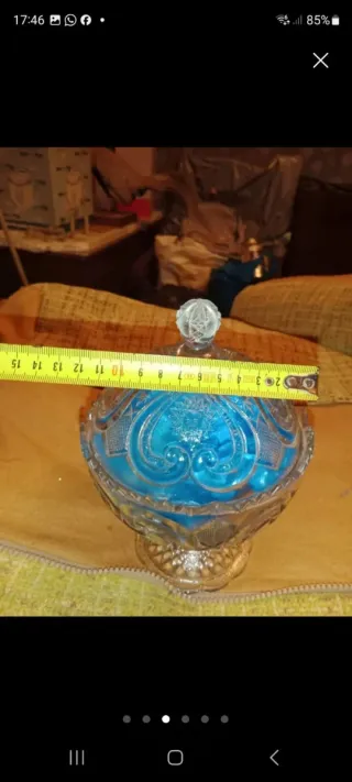 Bombonera Antigua Cristal Tallado