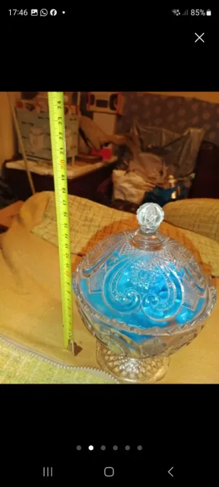 Bombonera Antigua Cristal Tallado