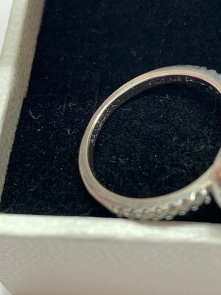 Anillo Plata Azul y Circonitas pandora talla 54