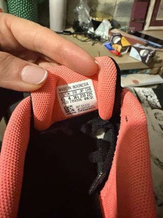 Zapatillas Adidas Mujer Talla 36.5 Negras Rosas