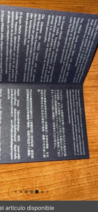 Bolso Prada Negro Cadena Dorada Original