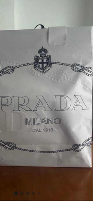 Bolso Prada Negro Cadena Dorada Original