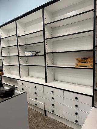 Conjunto Librería Estanterías Blancas