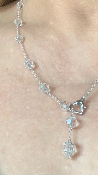 Collana con cristalli e cuore