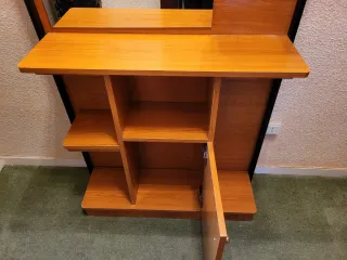 Mueble de entrada madera y cristal