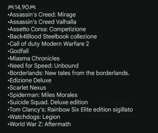 Giochi PS5 | Prezzi nelle foto dell' annuncio