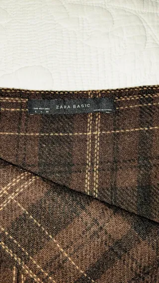 Falda Zara tableada cuadros