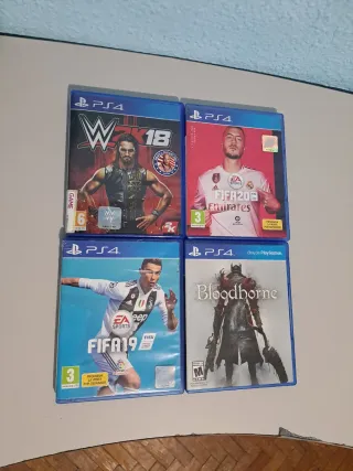 PS4 Juegos: WWE 2K18, FIFA 19, FIFA 20, Bloodborne