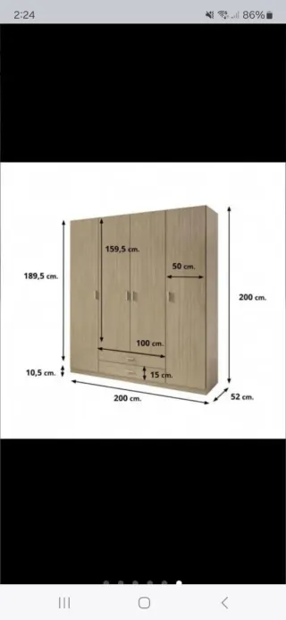 Armarios blancos de madera