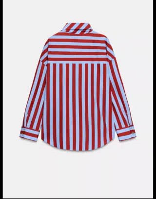 Camisa Zara rayas lazo viral