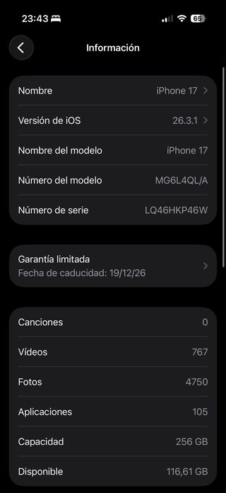 iPhone 17 256GB Azul