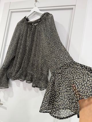 Blusa de gasa blanca mujer talla 44