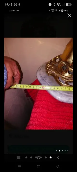 Reloj de sobremesa latón grande a pila