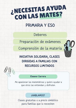 Clases particulares matemáticas (Primaria y ESO)