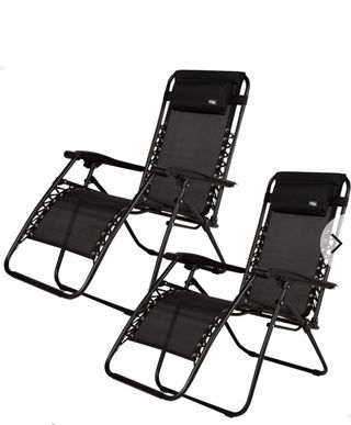 Pack 2 Tumbonas Jardín Negra