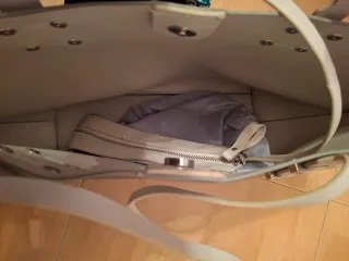 Bolso Zara Gris Plateado