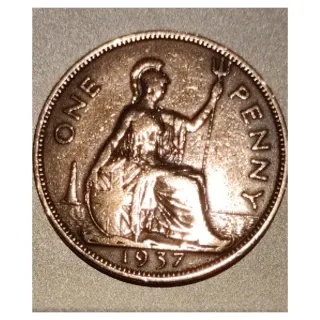 Moneda 1937 George VI One Penny