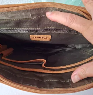 Bolso bandolera LEABAGS cuero auténtico,  vintage