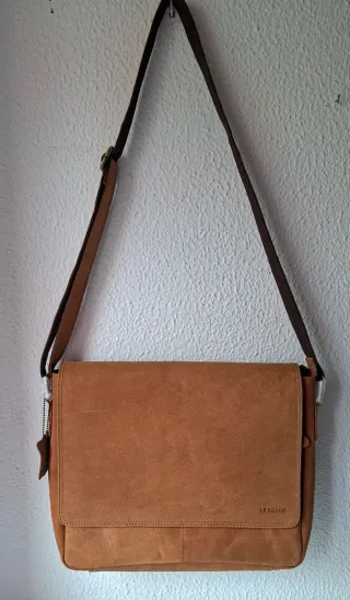 Bolso bandolera LEABAGS cuero auténtico,  vintage