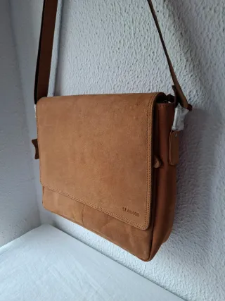 Bolso bandolera LEABAGS cuero auténtico,  vintage