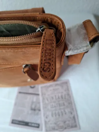 Bolso bandolera LEABAGS cuero auténtico,  vintage